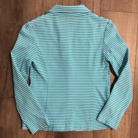 TALBOTS Cotton Blend Striped Blazer Jacket - Picture 8 of 11